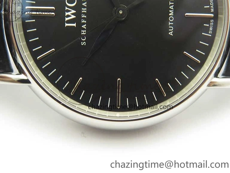 MIROTIME 0518 Portofino Automatic SS TWF 1:1 Best Edition Black Dial on Black Leather Strap A TravelReady 7199